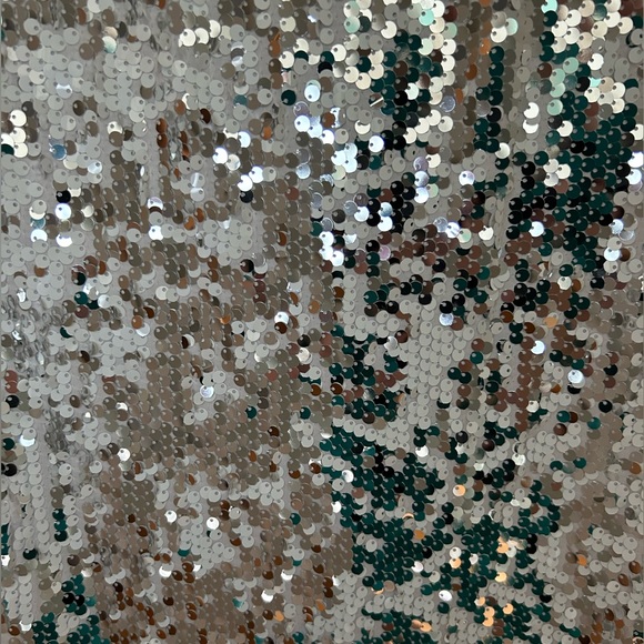 Vintage White and Silver Sequin Dress - Picture 3 of 4